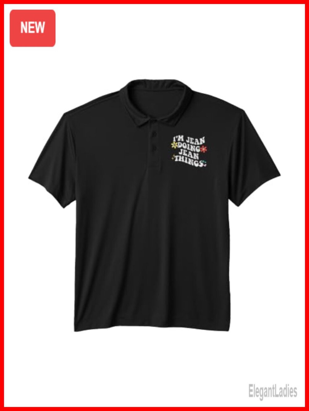 Retro Groovy Jean Doing Jean Things Funny Mother's Day Polo Shirt